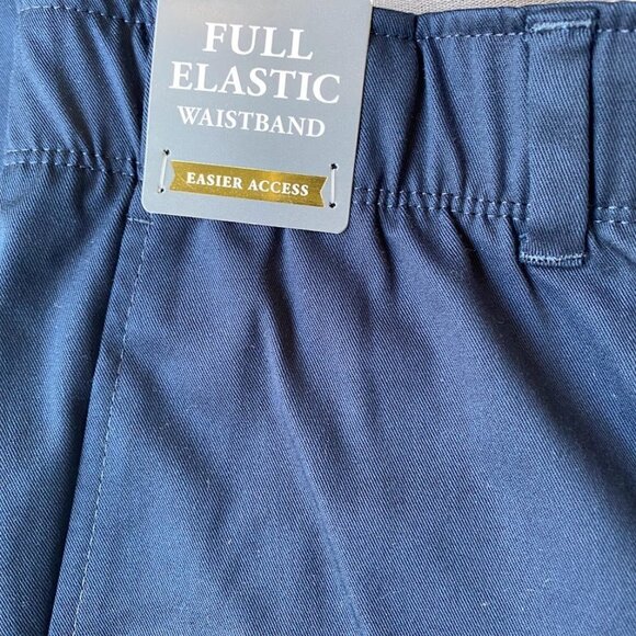 Haggar Men's Free No Iron Classic Fit Flat Front Full Elastic Pant - Picture 3 of 6